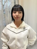 シエル 一社(cher)&nbsp;暗髪ぱっつんボブ