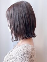 Say.くびれボブグレージュカラーアースカラー切りっぱなしボブ