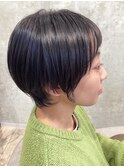丸みのあるショートボブ