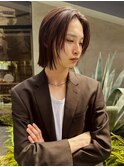 メンズボブウルフメンズミディアムレイヤーカットメンズウルフ
