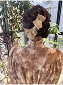 リボン風アップスタイル