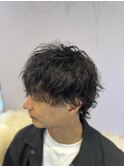 ウルフマッシュ波巻きシャドーパーマ/メンズパーマ/千種/覚王山