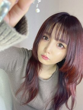 リアイス(Re:ICE) チェリーレッドカシスロングウルフハッシュカット