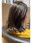 インナーカラー/ブルーの外はねレイヤーボブ archive垂水