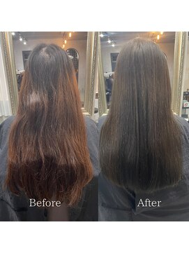 アヤメ 巣鴨店(ayame) 髪質改善_ロング_オリーブカラー_巣鴨