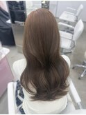 オリーブグレージュベージュ♪ 透明感カラー 明るめワンカラー