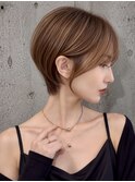 【福島】アースカラー耳かけくびれヘアショートボブ新宿