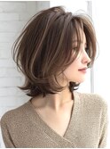 大人ショートレイヤー白髪ぼかし脱白髪染め40代50代60代原宿