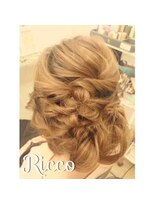 ヘアメイクアンドセットサロン リッコ(Hair make&set salon Ricco)&nbsp;ルーズ2つ編みアップ