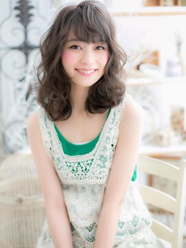 カバーヘア 上尾西口店(COVER HAIR) オリーブグレー小顔バタフライカット根元パーマa!