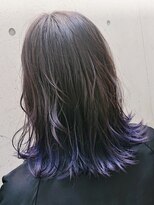 シャムオーツー 国分寺(CHAM:O2)&nbsp;ラベンダーグレー×【裾カラー】パープル