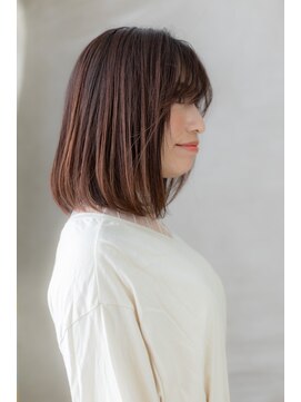 カバーヘア ブリス 上尾西口店(COVER HAIR bliss) チェリーブラウン小顔切りっぱなしボブディ304Z上尾20代30代40代