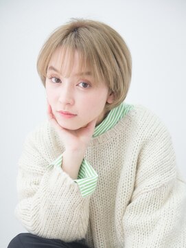 ルクスドレ 新宿(Luxe doree') 大人ショート/ホワイトベージュ/シースルーバング/[新宿]