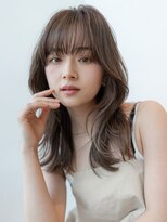 20代30代大人かわいい/グレージュカラー/ミディアムレイヤー