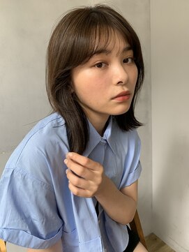 ガーランドギンザ(Garland Ginza) 外ハネボブショコラアッシュ前髪小顔カットモテ髪