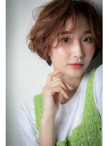 カバーヘア ブリス 川口(COVER HAIR bliss)&nbsp;カーキベージュ大人ハイライトひし形ショートw川口20代30代40代