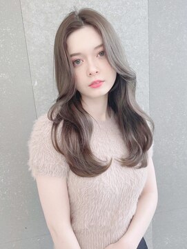 ロンド リリー 銀座(Lond Lily) 前髪/オリーブベージュ韓国顔周りレイヤーカット[銀座]