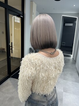 ナンバー 竪町(number+) 透明感抜群♪ダブルカラーブリーチミルクティグレージュ