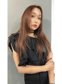 レイヤーカット/オレンジベージュ