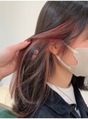 Say.黒髪ボブルフネビージュ小顔ワンレンインナーカラーピンク