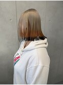 切りっぱなしボブ/ミルクティー/オレンジ/ブラック
