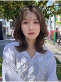 髪質改善縮毛矯正レイヤーカット顔周り前髪韓国ミニウルフ