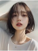 アッシュベージュ×大人くびれレイヤー