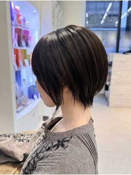 メモリーズ 水天宮前店(Memories) 小顔ショートボブカラー大人ショートボブひし形ショートカット