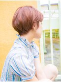ショートボブ×流しバング