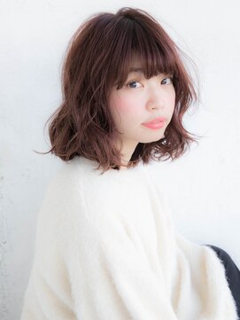 ルティア(Lutia) ふわミディ ボルドー 大人かわいい