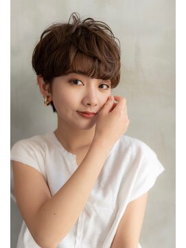 ケアリー 武蔵小杉(Carelly) 大人かわいい前髪セシルカットココアブラウンフリンジウェーブ