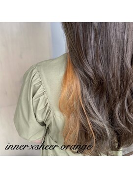 アンルーク ヘア(+1 unluke hair) [+1unluke]2025-AW/inner×sheer orange