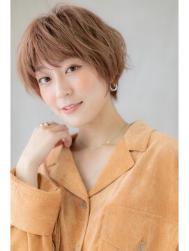 カバーヘア 上尾西口店(COVER HAIR) ヴェールカラー小顔ミニウルフ束感ショートY上尾20代30代40代