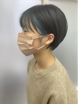 フレーム ヘア ルーム 天王寺駅前店(FRAME hair room) インナーカラー/丸みショート/顔まわりインナーカラー