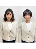 ショートボブ/大人巻き/ぷつっとボブ/ナチュラルモード/銀座駅