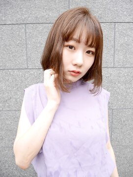 シュシュ(shushu) ワンカールショートボブ/明るめブラウン【有海一生】髪質改善