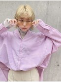 ハイトーンペールベージュ×外ハネボブ