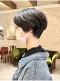 くびれショート/小顔カット/大人マッシュショート/30代40代