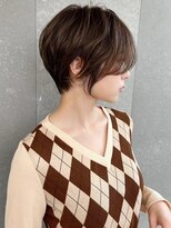 ロンドエニカ 大宮(Lond enika) 黒髪カタログ/ショート/オリーブグレー/小顔に見せるヘア/大宮