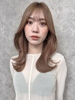 ジョエミバイアンアミ(joemi by Un ami)&nbsp;シルキーベージュグレージュカラーくびれヘア韓国ヘア