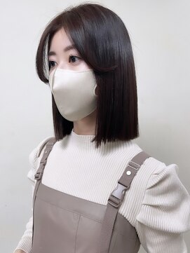 シェノン サントル(CHAINON CENTRE) グレージュカラー/シルキーベージュ/斜めバング[梅田/大阪]