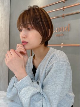 ロンド エスポワール 錦糸町(Lond espoir) 斜めバングデザインカラーシルキーベージュ【錦糸町/ショート】