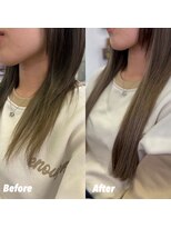 ルーツアイリー 心斎橋(ROOTS IRIE)&nbsp;編み込みエクステ/ハイライト/グレージュ/韓国風/40本