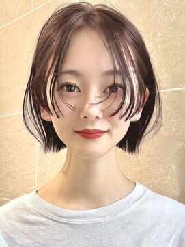 サンド 名古屋(sand) ボブ/レイヤーカット/髪質改善/ウェットヘア/オリーブベージュ