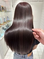 ロンドルーチェ 心斎橋(Lond luce)&nbsp;ダークアッシュ/ミディアムレイヤーカット［髪質改善/縮毛矯正］