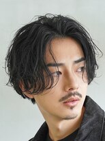 フィフス 渋谷(fifth) 緩めシャドウパーマメンズマッシュウルフカット渋谷波巻きパーマ