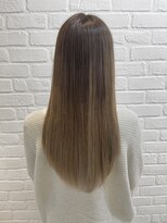 デイジー インデックスヘア 大島店(DAISY index hair)&nbsp;髪質改善レイヤーロング/くすみベージュ/ミルクティーベージュ