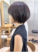 say.黒髪ボブルフネビージュ小顔ワンレン丸みショート暗髪韓国風