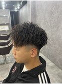 メンズショートパーマ【アップバングツイスト】