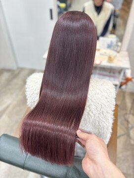 ヘアデザインファブロ イオンモール宮崎店(hair design FABRO.) 髪質改善トリートメント ピンクベージュカラー